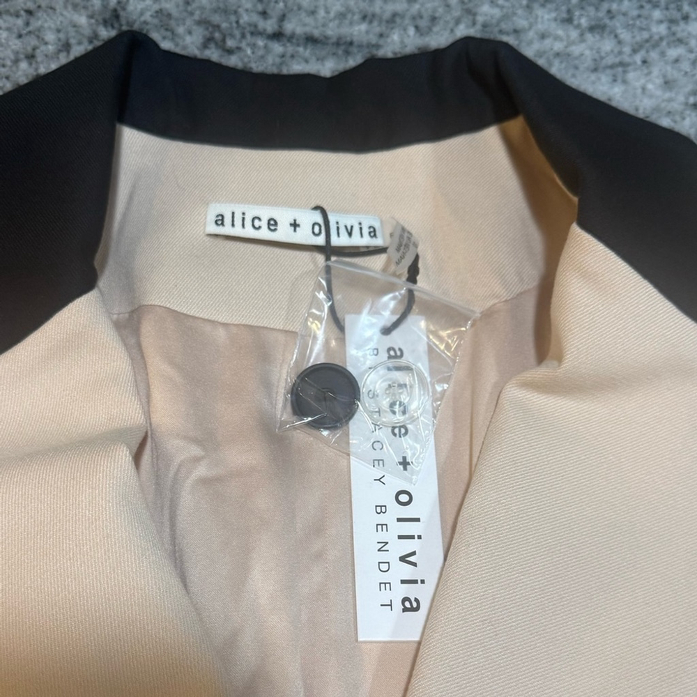 Alice + Olivia Bergen Double Breasted Blazer, Sepia/BLK - Picture 5 of 10
